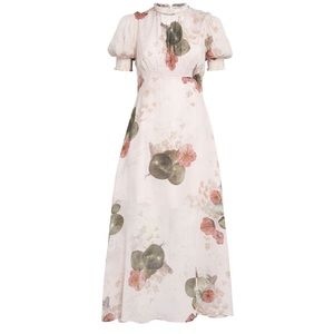 🔴 SOLD 🔴 All Saints Asago Print Laverna Floral Midi Dress Size 4